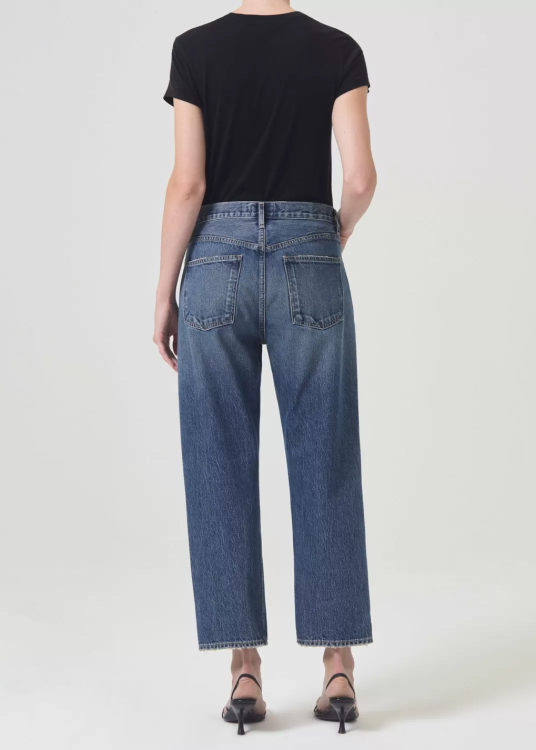 Cheap AGOLDE 90'S Crop Mid Rise Straight In Imagine