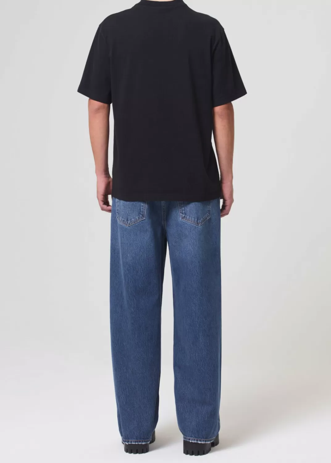 Cheap AGOLDE Asha Mock Neck Tee In Black