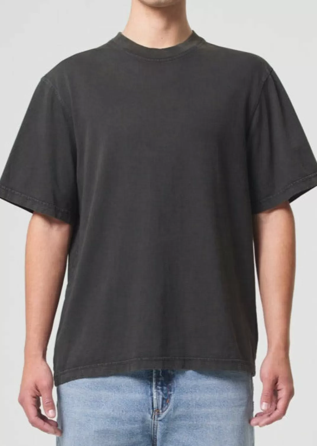 Store AGOLDE Asha Mock Neck Tee In Fracture