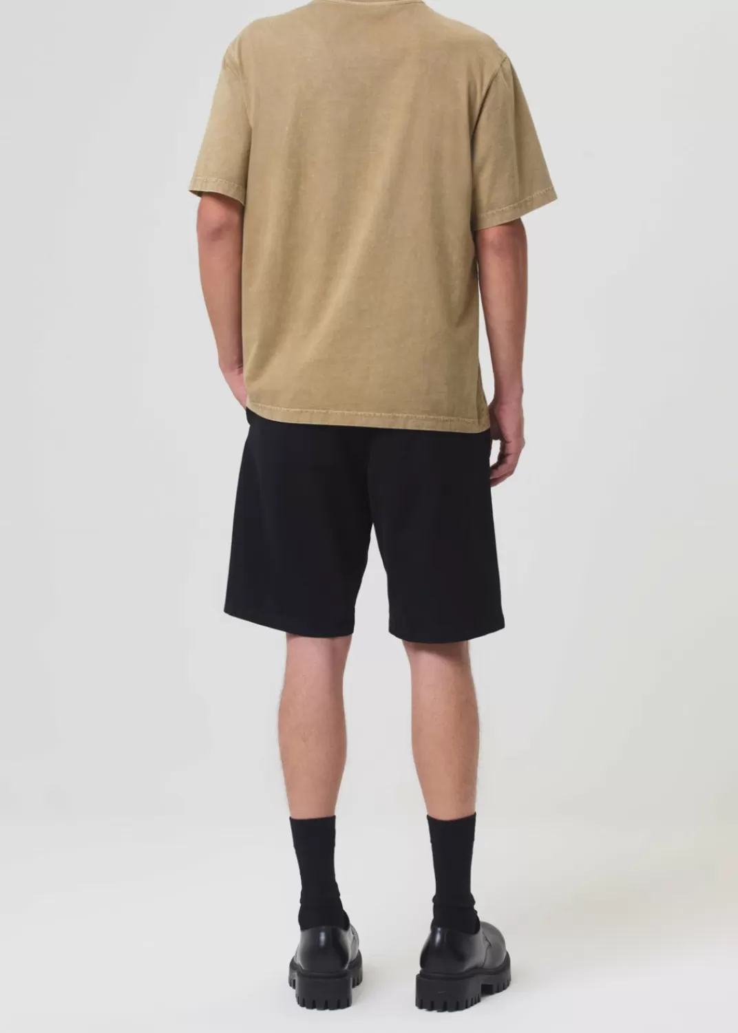 Online AGOLDE Asha Mock Neck Tee In Wheat