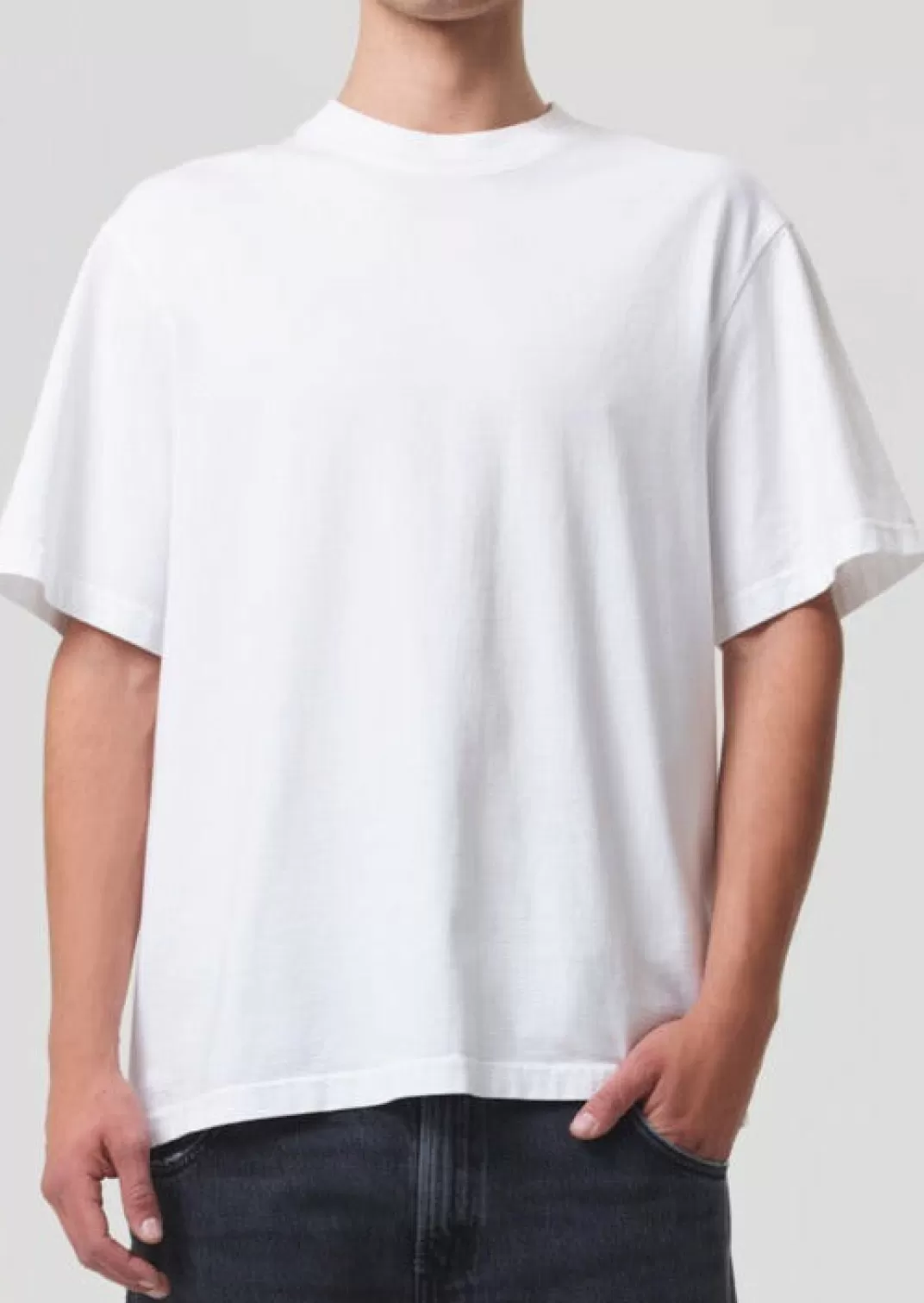 Sale AGOLDE Asha Mock Neck Tee In White