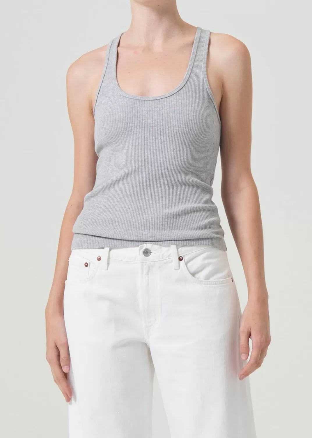 Best Sale AGOLDE Bianca Tank In Grey Heather