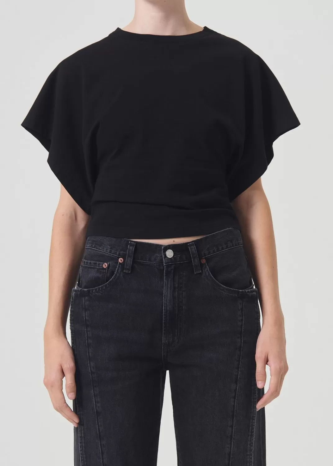 Shop AGOLDE Britt Tee In Black