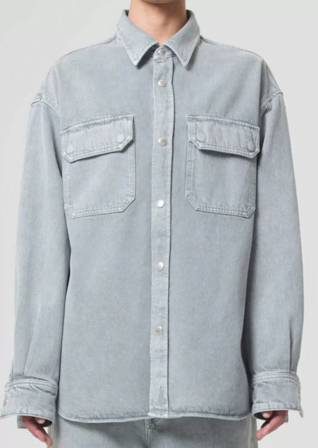 Online AGOLDE Camryn Shirt In Concrete