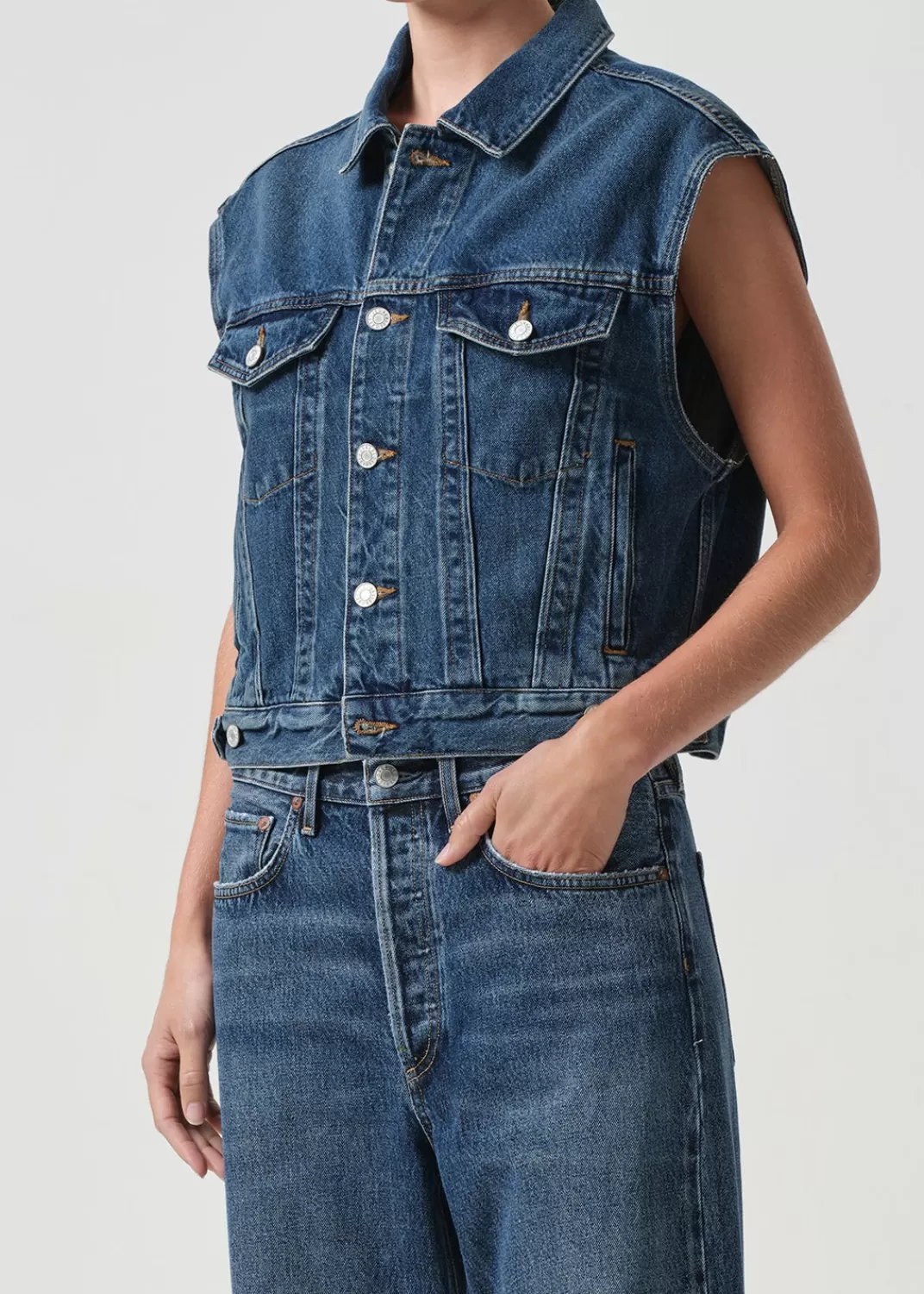 Sale AGOLDE Charli Vest In Filter