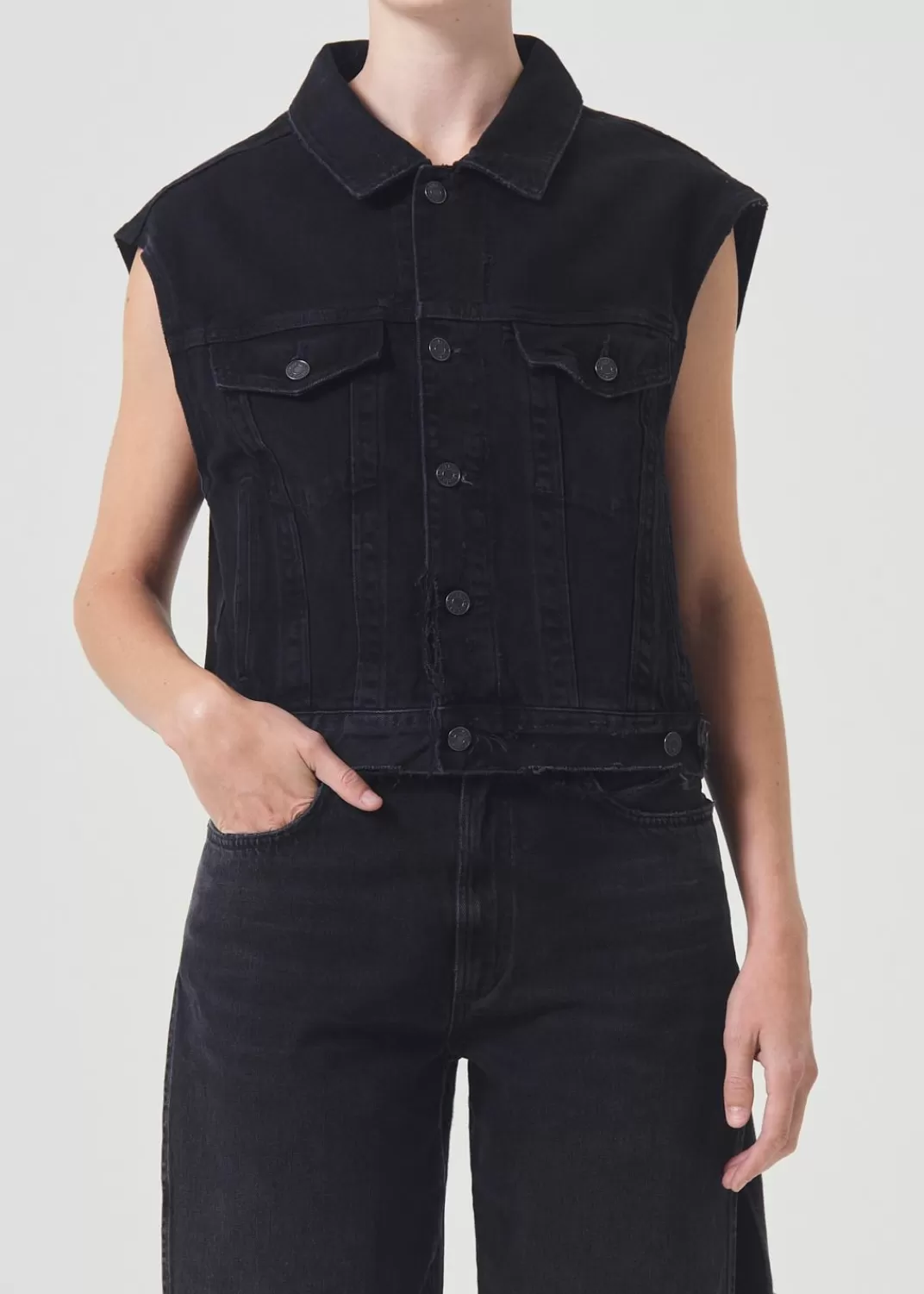 Shop AGOLDE Charli Vest In Jagged