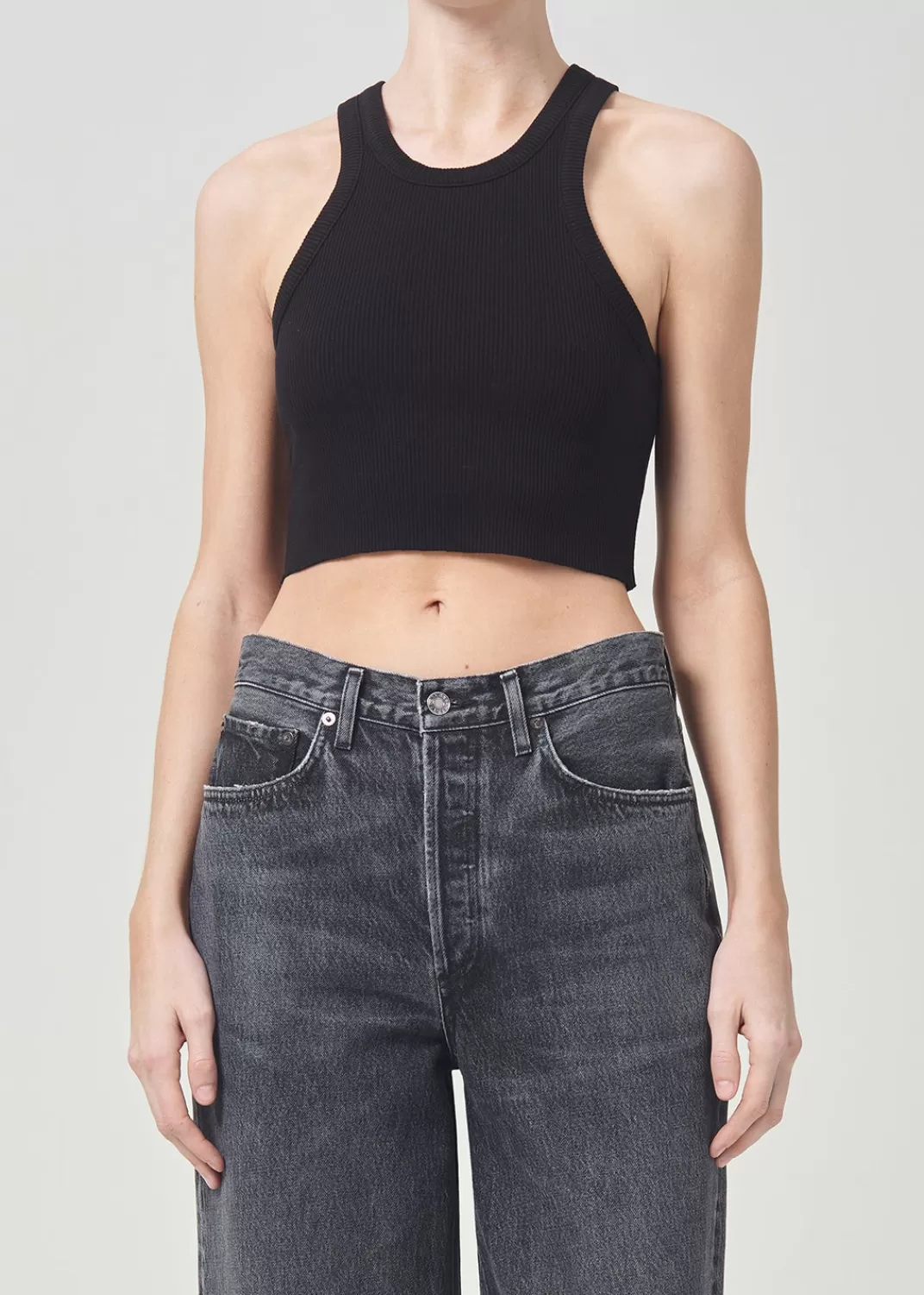 Flash Sale AGOLDE Cropped Bailey Tank In Black