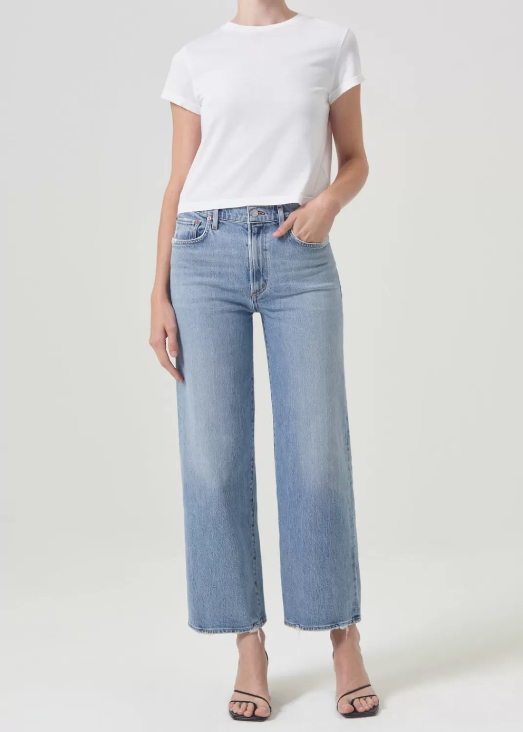 Cheap AGOLDE Harper Crop Jean In Hassle