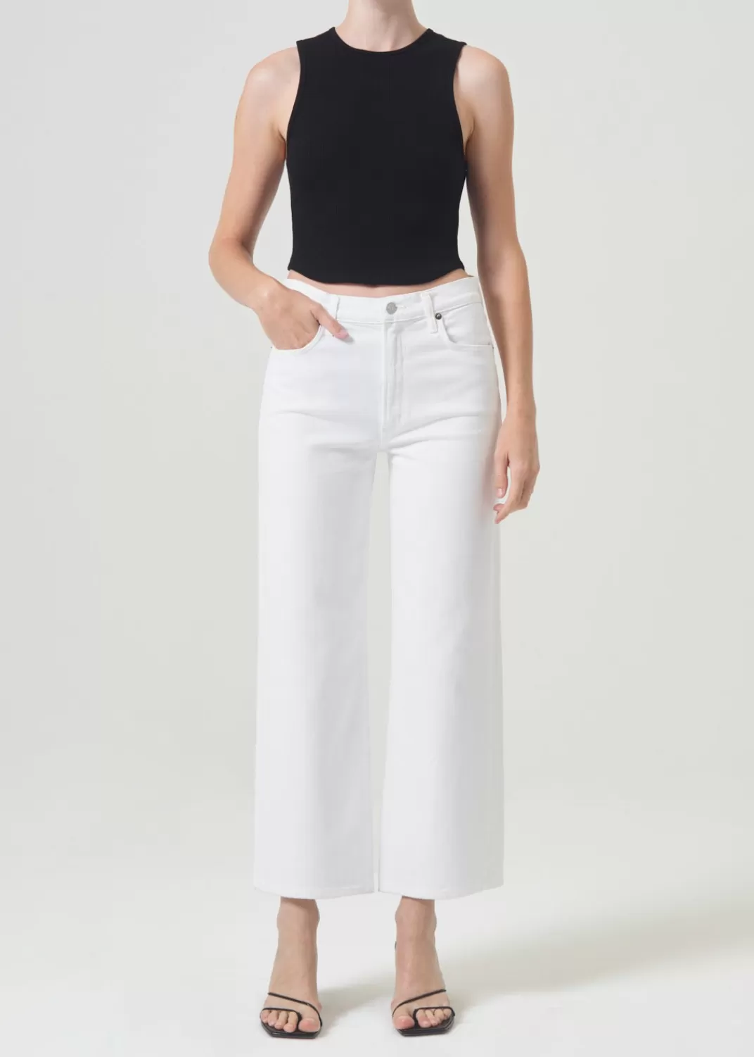 Store AGOLDE Harper Crop Jean In Sour Cream