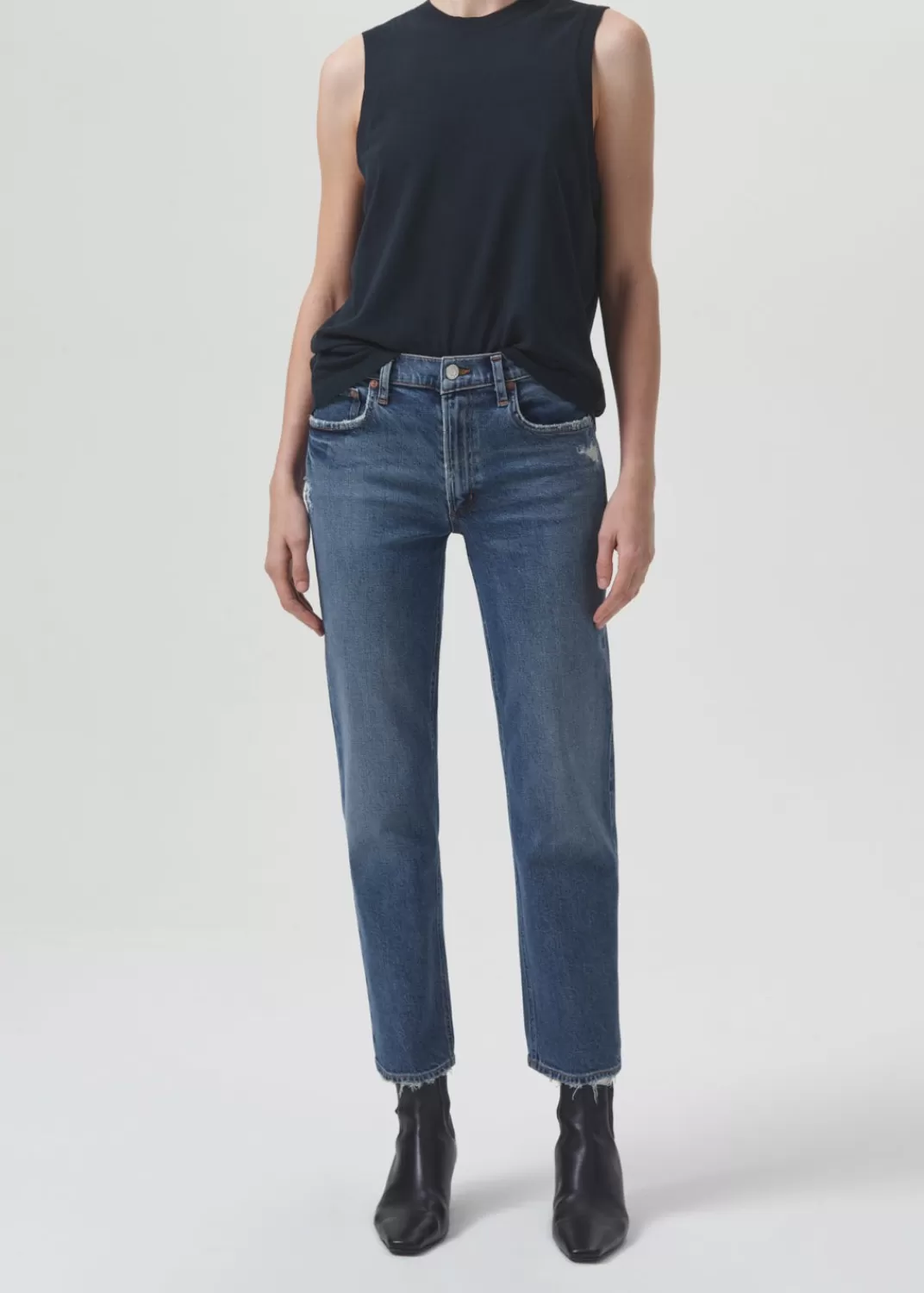 Store AGOLDE Kye Mid Rise Straight Crop (Stretch) In Notion