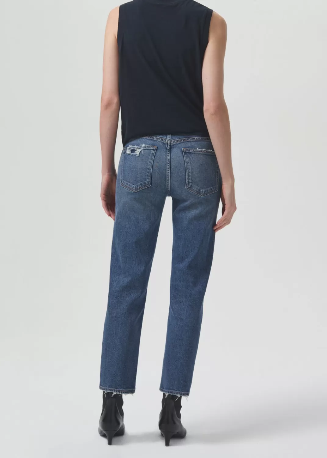 Store AGOLDE Kye Mid Rise Straight Crop (Stretch) In Notion