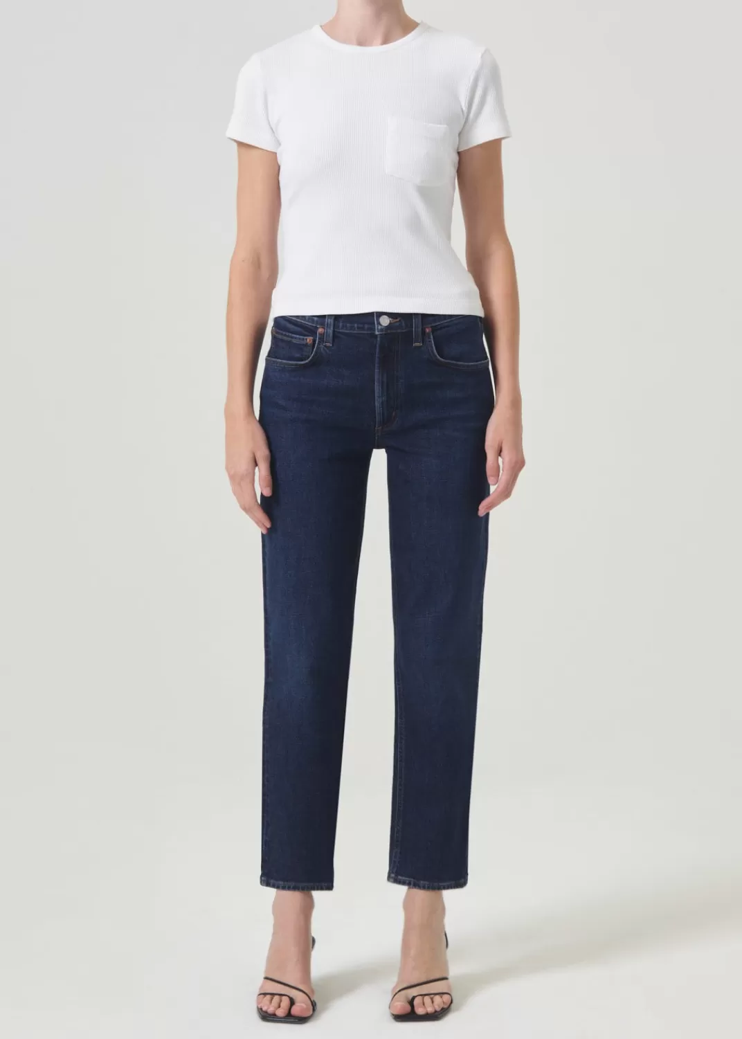 New AGOLDE Kye Mid Rise Straight Crop (Stretch) In Song