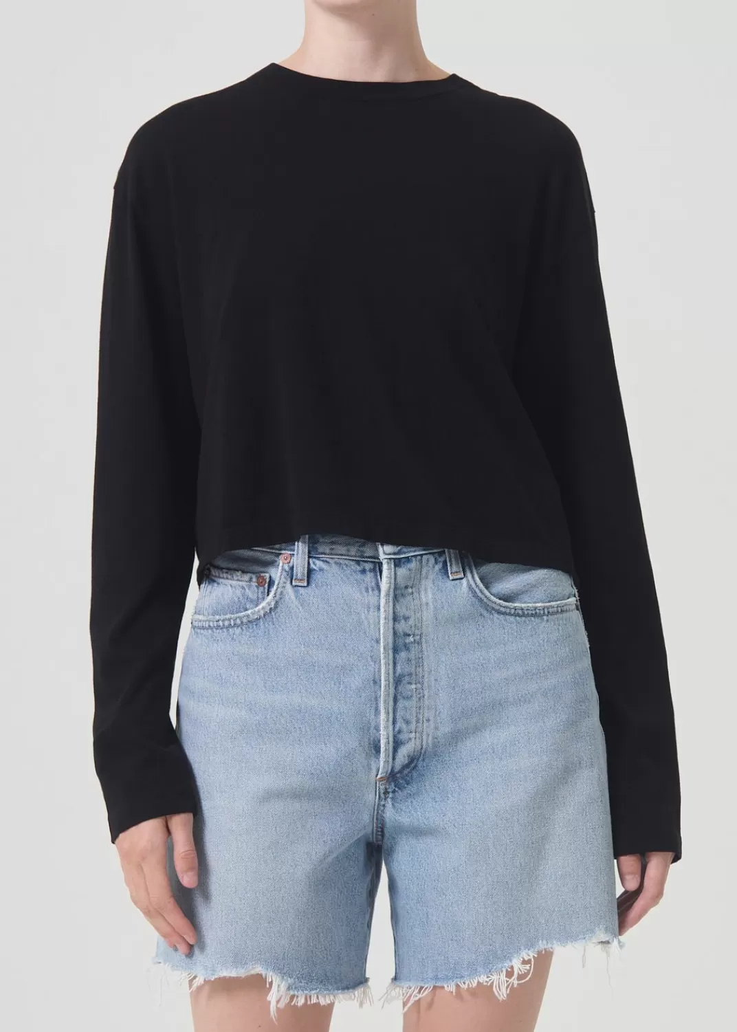 Fashion AGOLDE Mason Crop Tee In Black