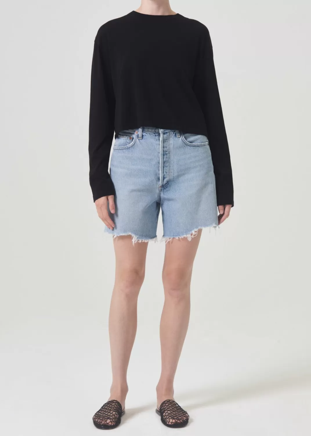 Fashion AGOLDE Mason Crop Tee In Black