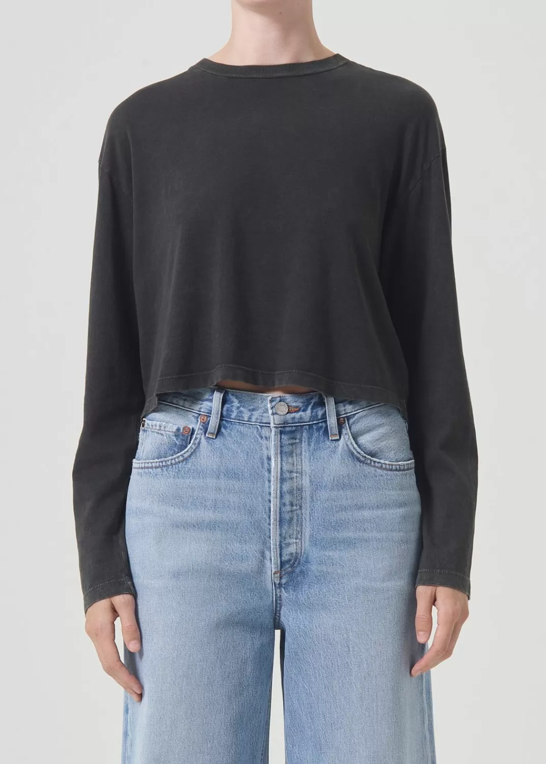 Cheap AGOLDE Mason Crop Tee In Fracture