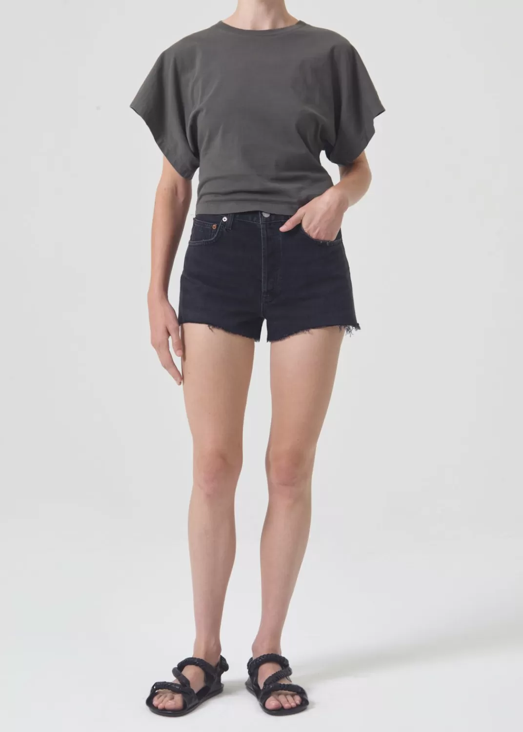 Outlet AGOLDE Mila Vintage High Rise Short In Slow Burn