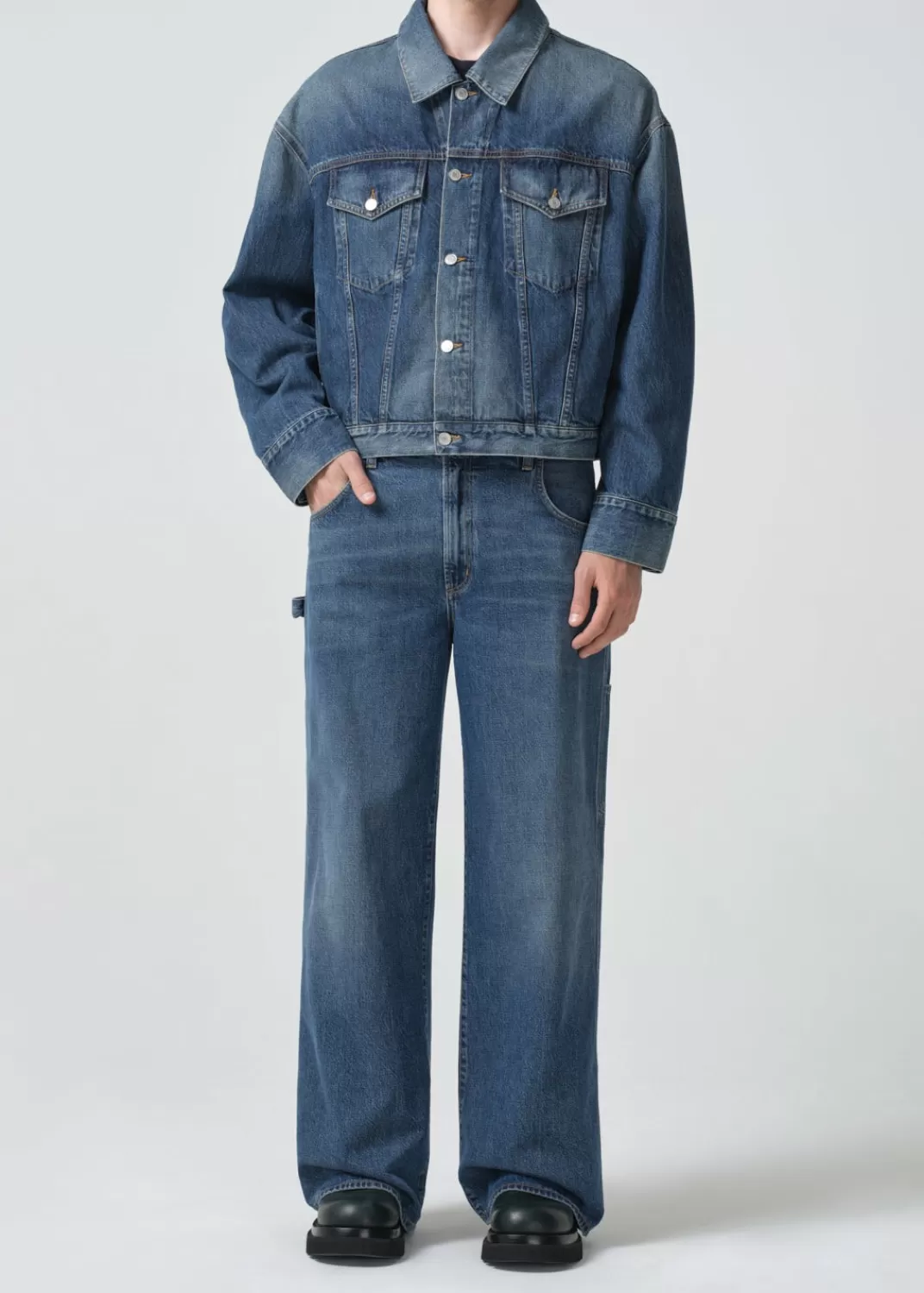 Cheap AGOLDE Otto Carpenter Jean In Darkness