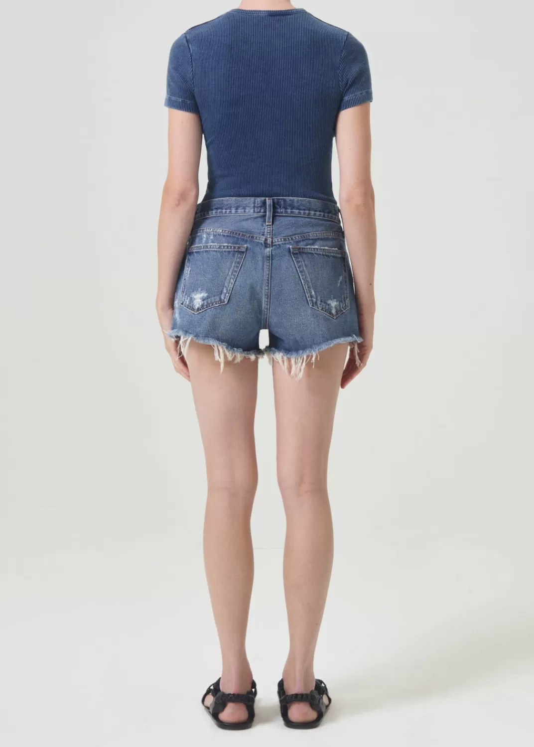 Online AGOLDE Parker Vintage Cut Off Short In Dark Swapmeet