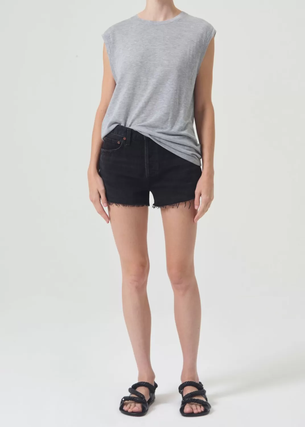 Best Sale AGOLDE Parker Vintage Cut Off Short In Record