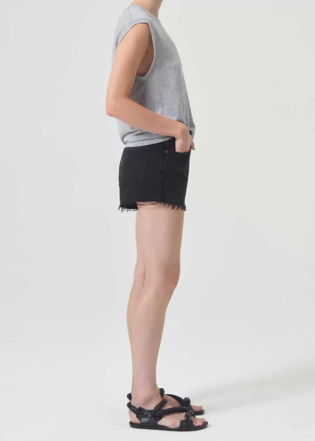Best Sale AGOLDE Parker Vintage Cut Off Short In Record