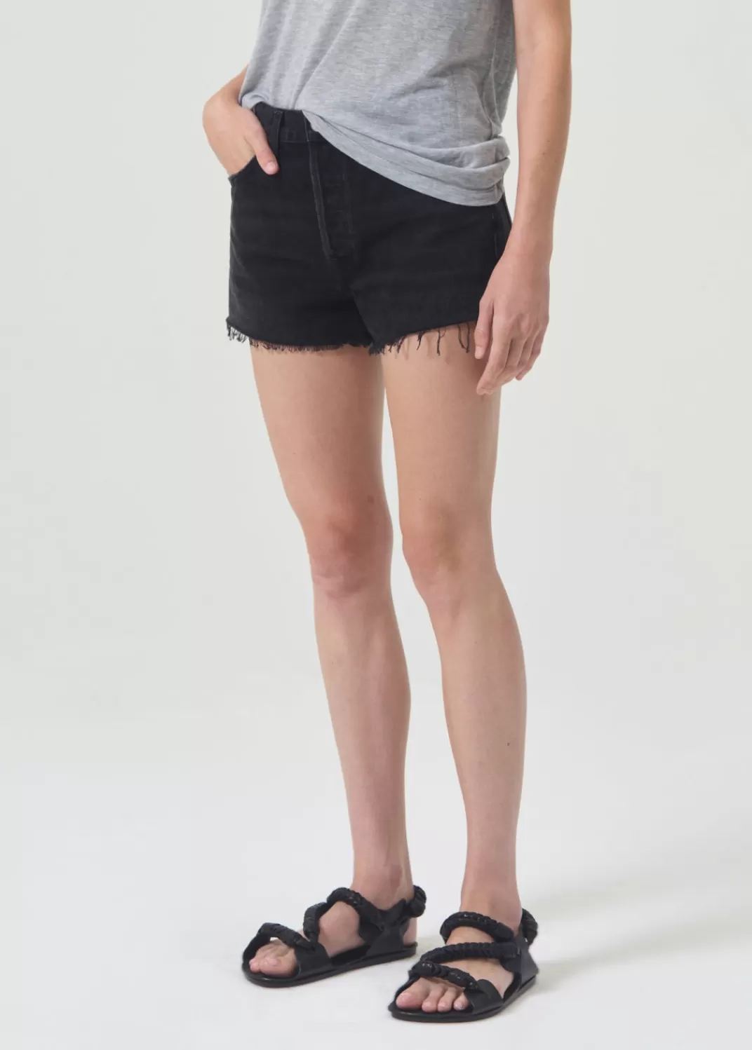 Best Sale AGOLDE Parker Vintage Cut Off Short In Record