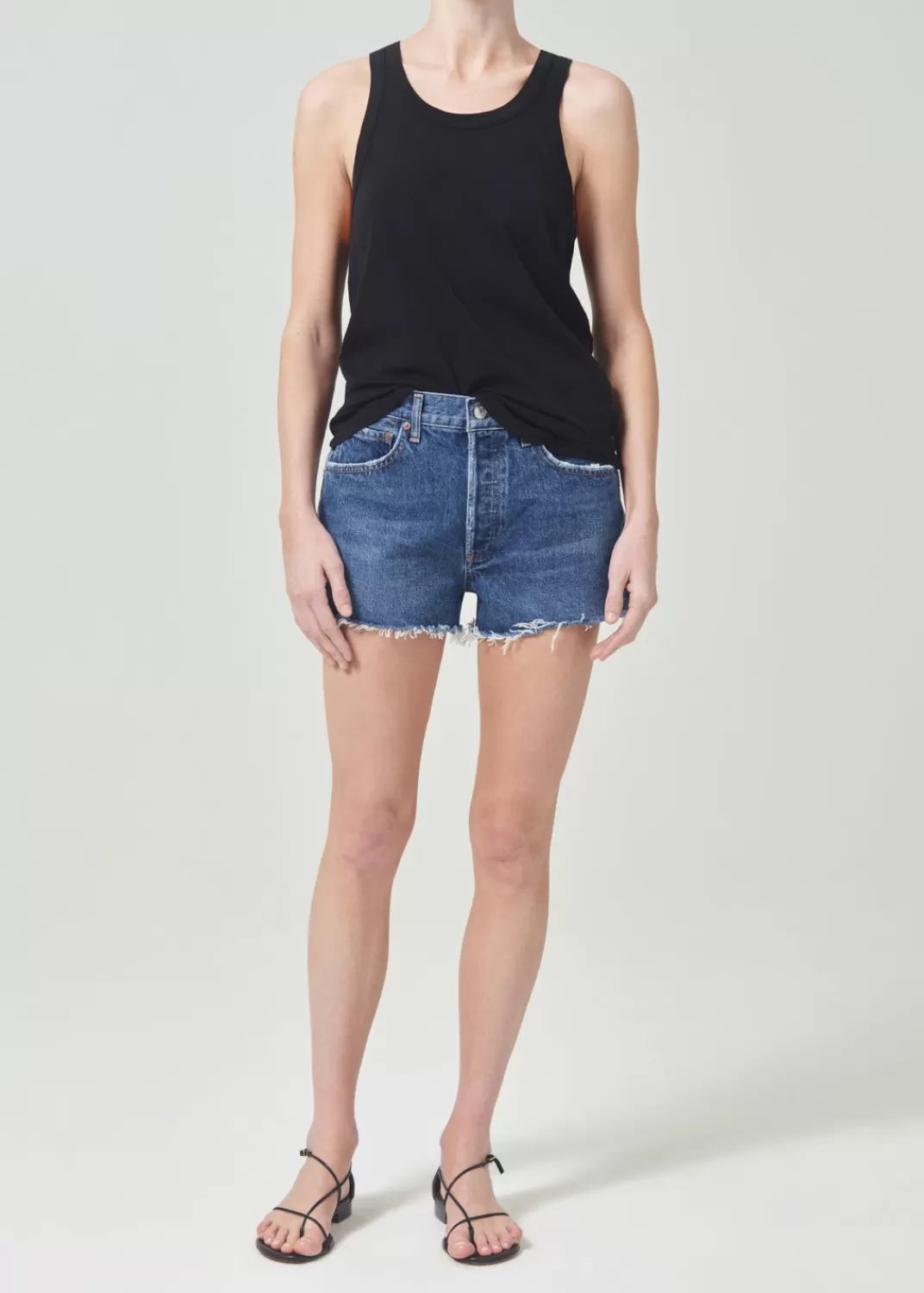 Best Sale AGOLDE Parker Vintage Cut Off Short (With Slit) In Caution