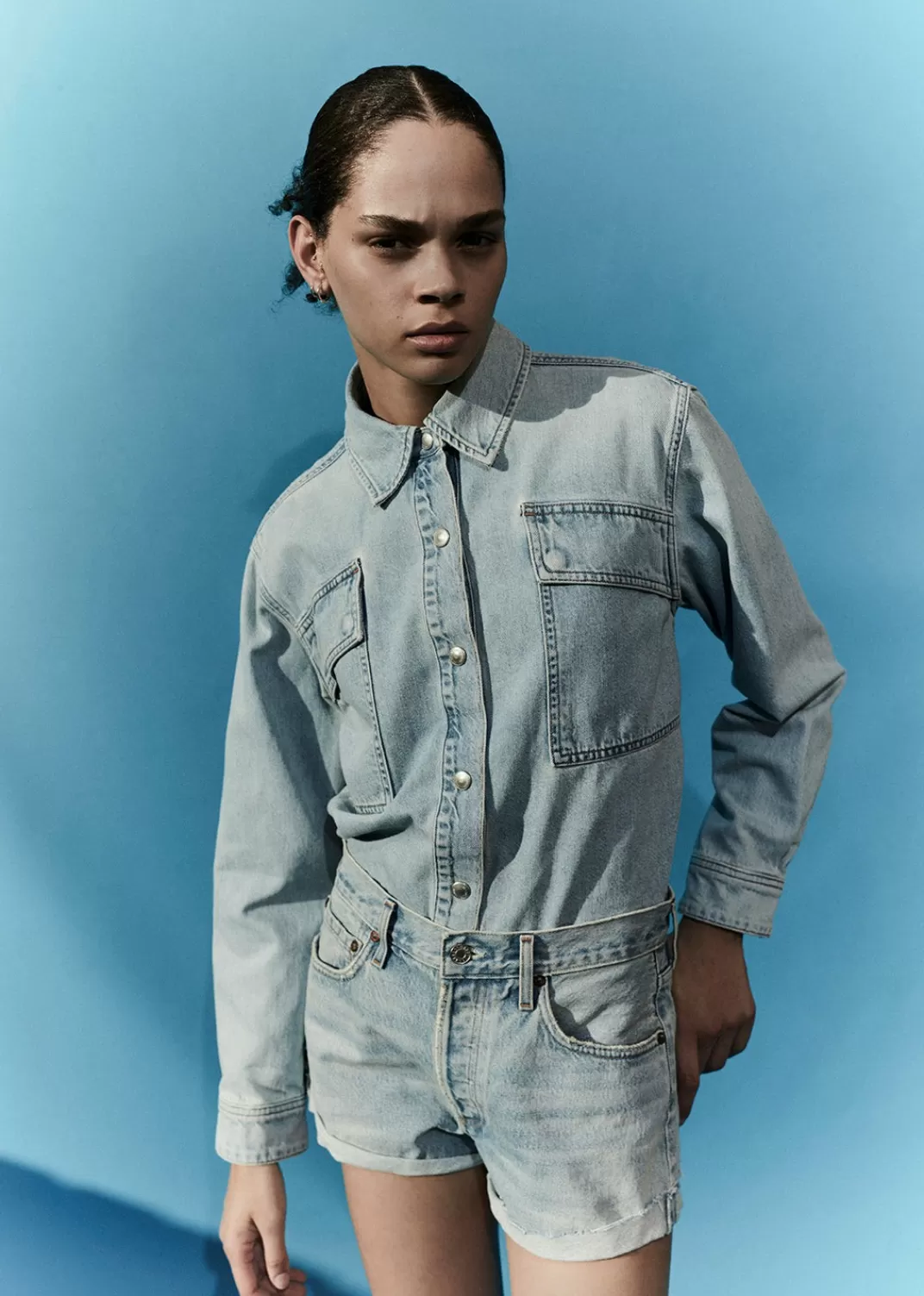 Store AGOLDE Parker Vintage Rolled Short In Farewell
