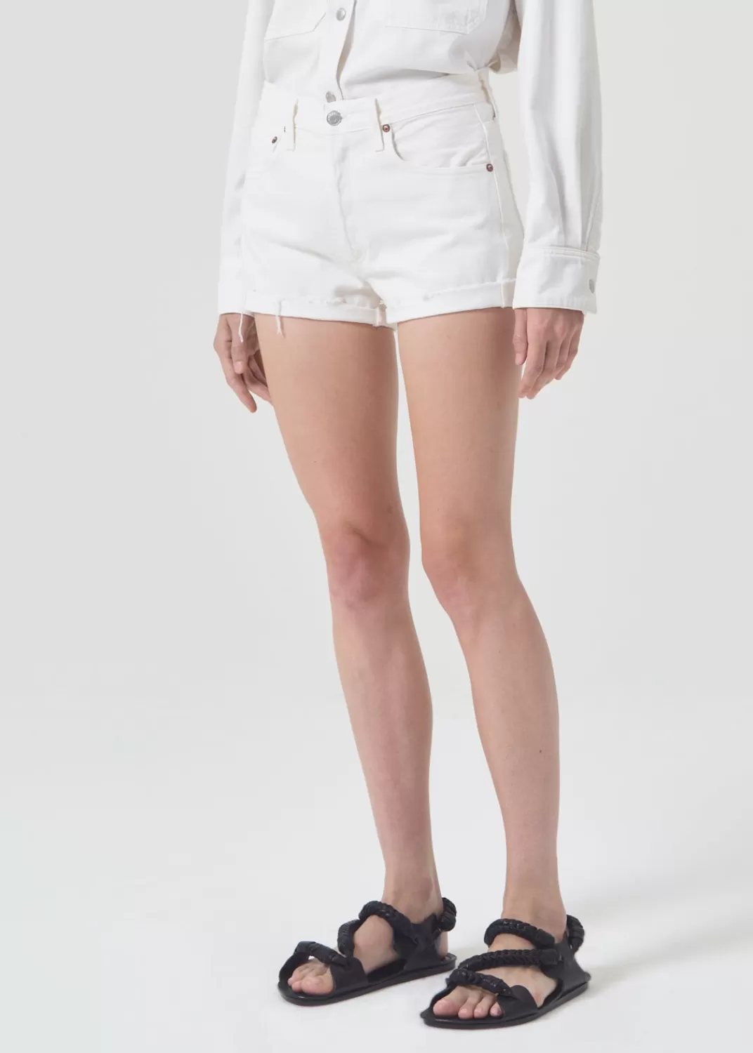 Outlet AGOLDE Parker Vintage Rolled Short In Fortune Cookie