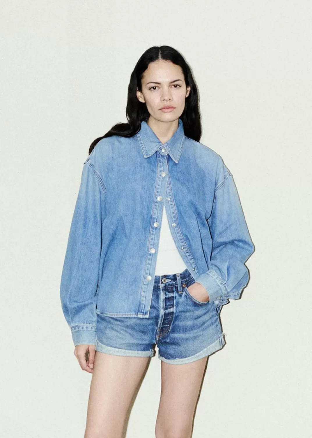 Online AGOLDE Parker Vintage Rolled Short In Ruin