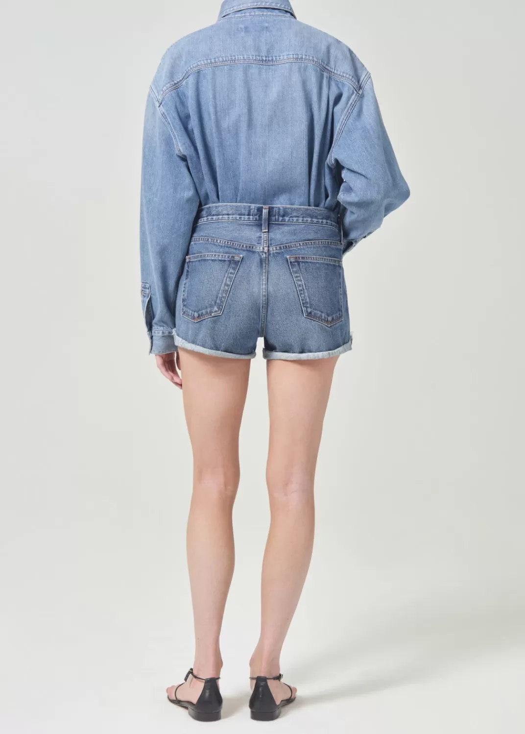 Online AGOLDE Parker Vintage Rolled Short In Ruin