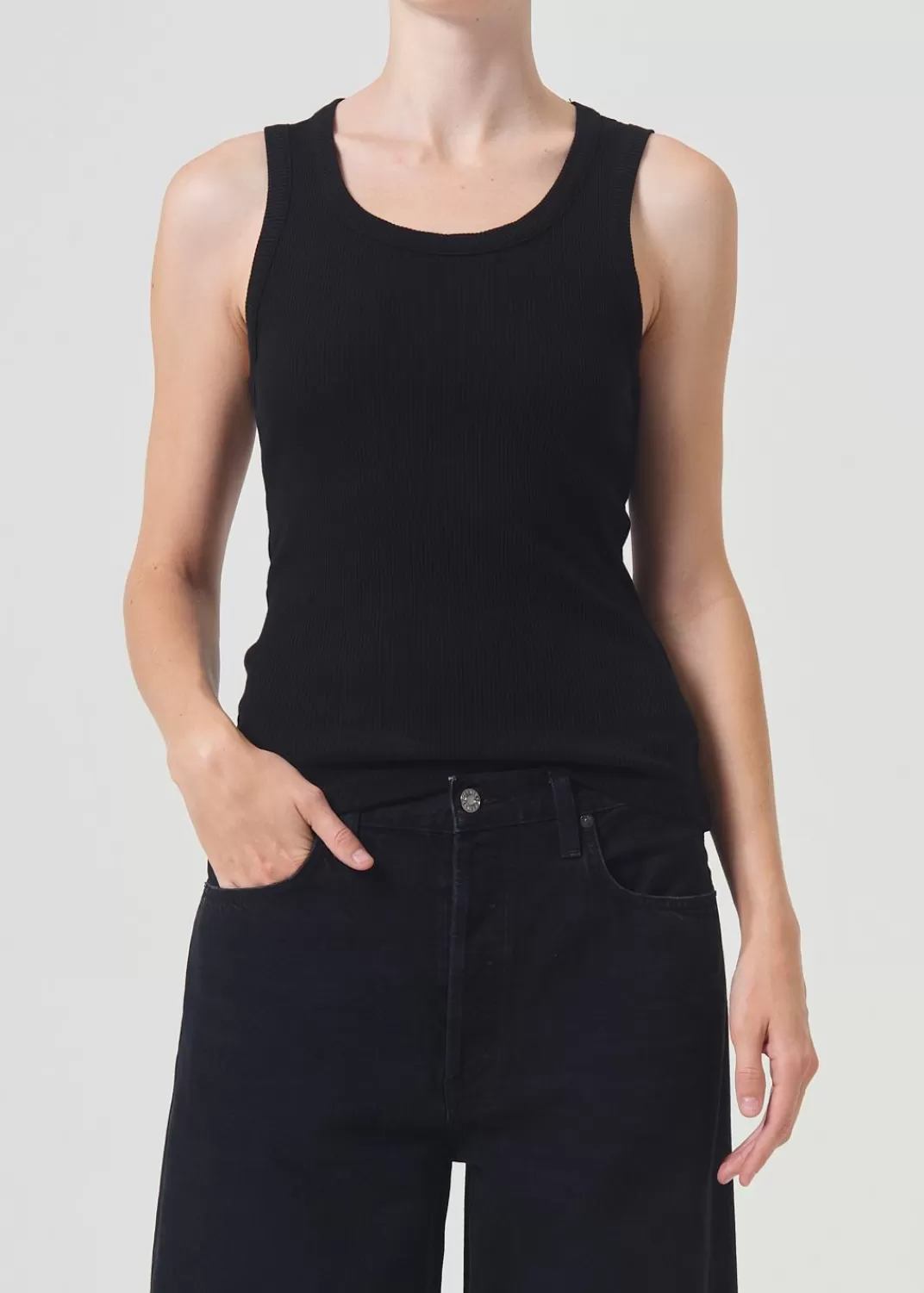 Store AGOLDE Poppy Tank In Black