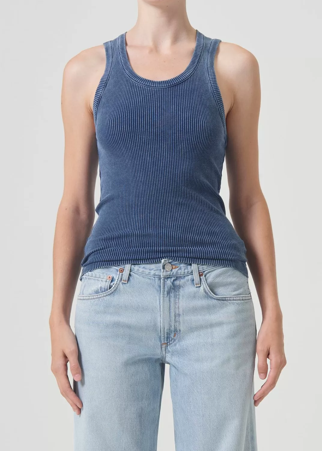 Fashion AGOLDE Poppy Tank In Indigo