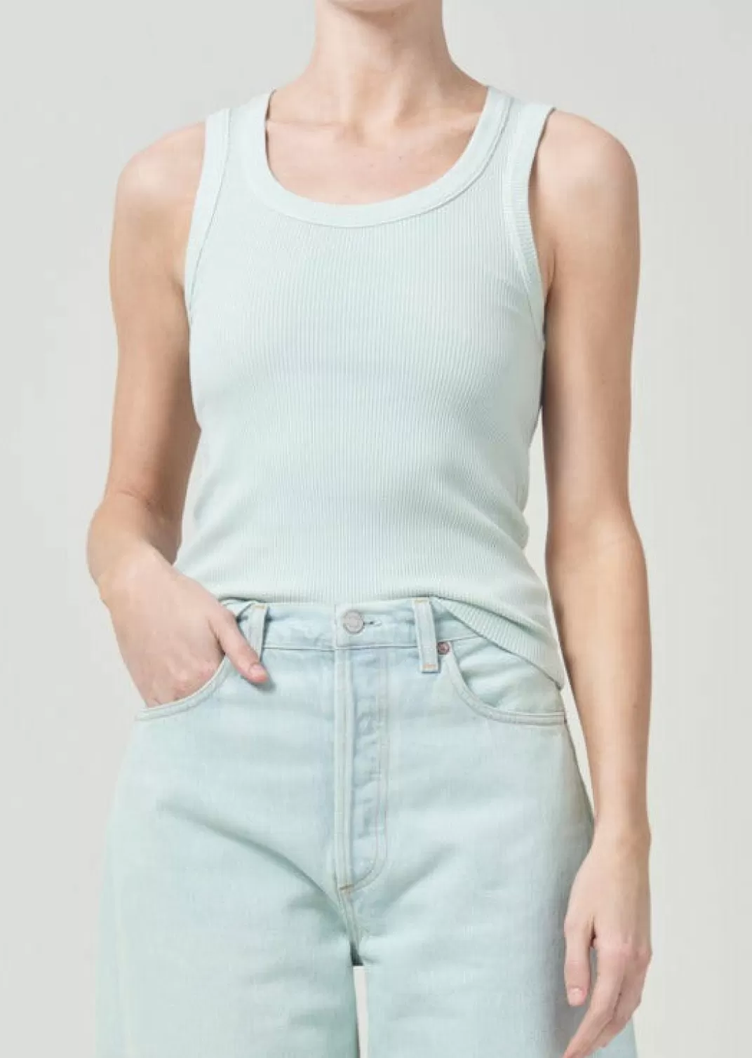 Fashion AGOLDE Poppy Tank In Mint