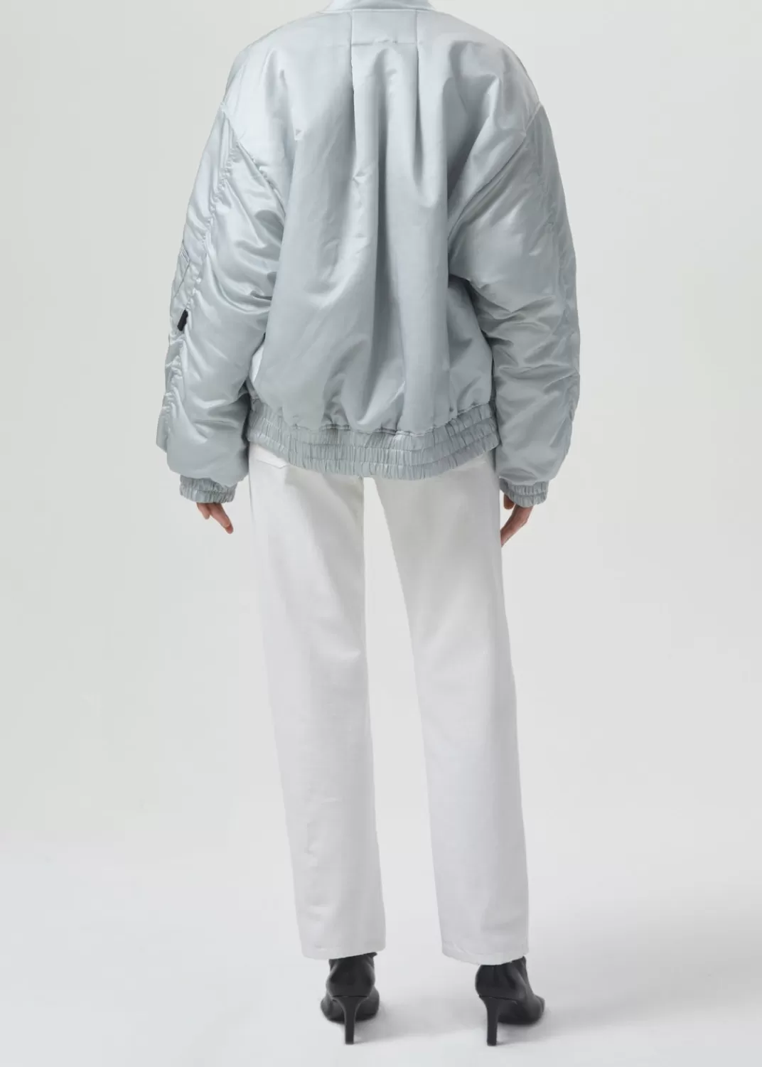 Outlet AGOLDE Shoreditch Ski Club X Nisa Bomber Jacket In Oyster