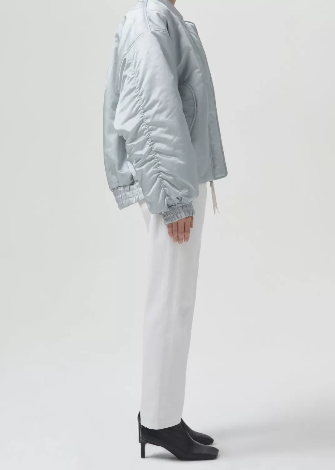 Outlet AGOLDE Shoreditch Ski Club X Nisa Bomber Jacket In Oyster