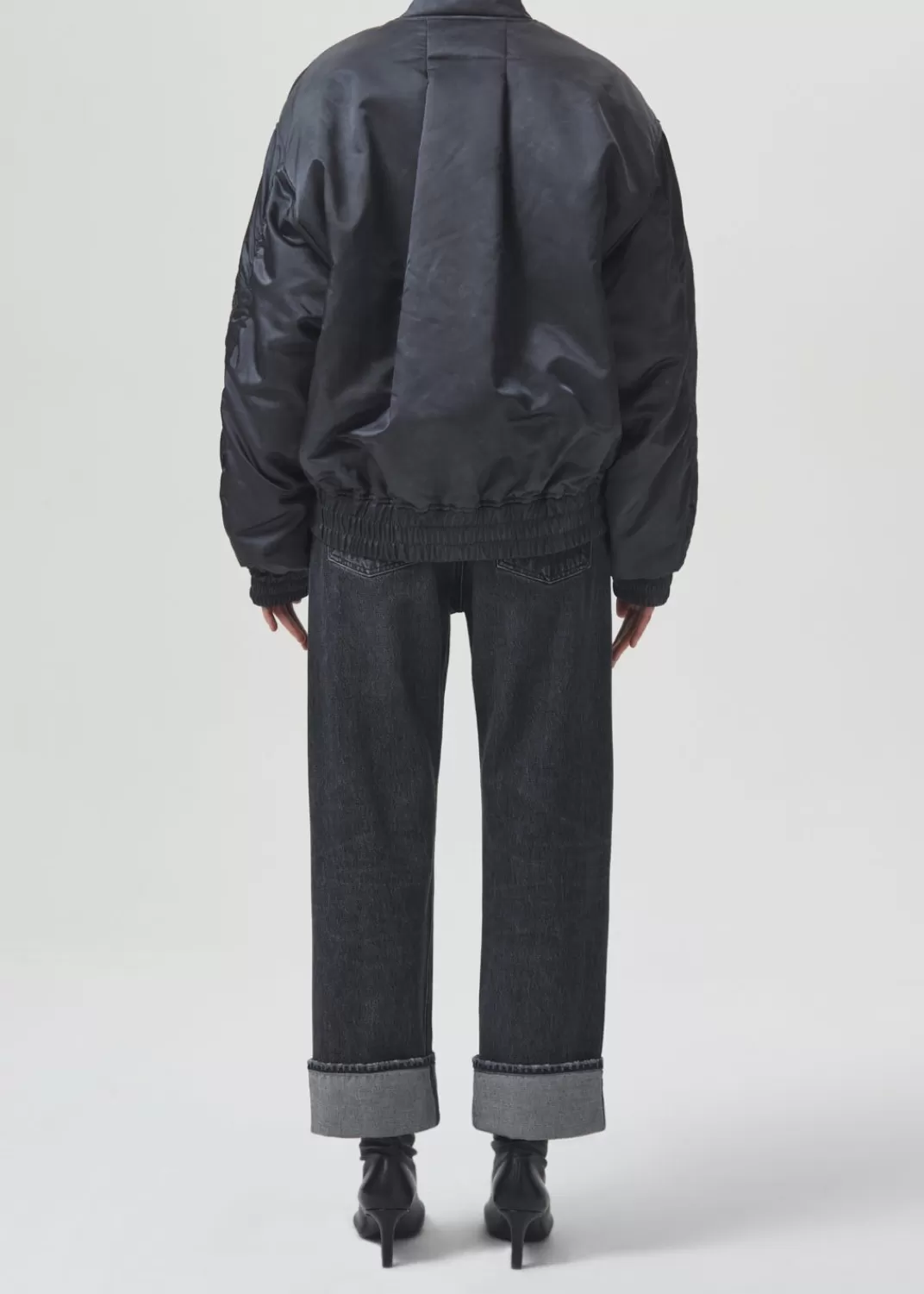 Cheap AGOLDE Shoreditch Ski Club X Nisa Bomber Jacket In Slate