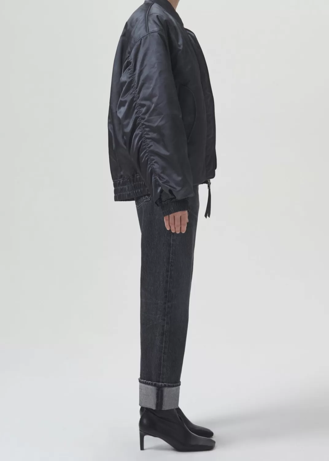 Cheap AGOLDE Shoreditch Ski Club X Nisa Bomber Jacket In Slate
