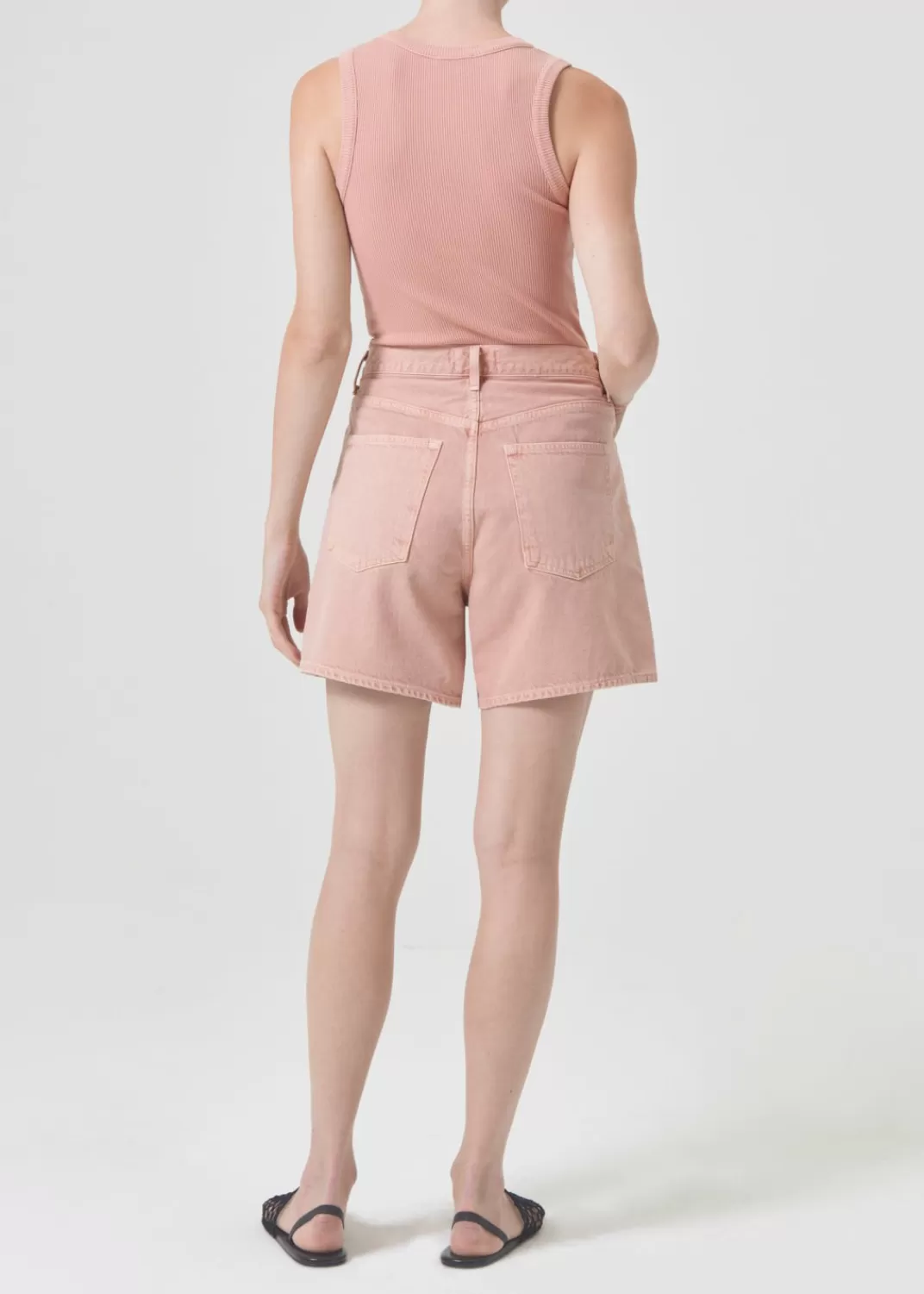 Cheap AGOLDE Stella High Rise Short In Pink Salt